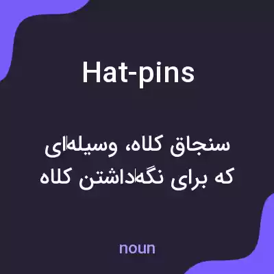 معنی hat-pins به فارسی معنی hat-pins به فارسی