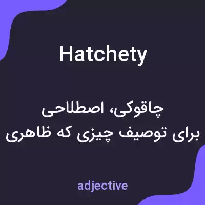 معنی hatchety به فارسی معنی hatchety به فارسی
