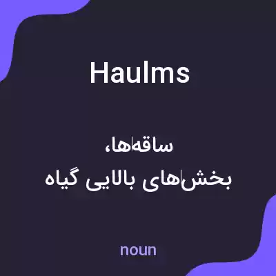 معنی haulms به فارسی معنی haulms به فارسی