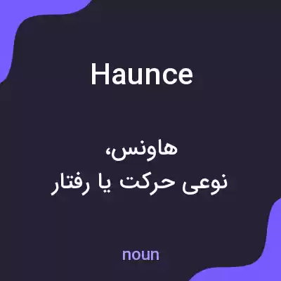 معنی haunce به فارسی معنی haunce به فارسی