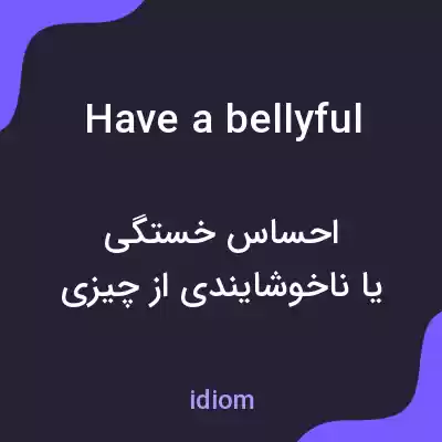معنی have a bellyful به فارسی معنی have a bellyful به فارسی