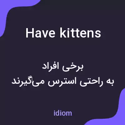 معنی have kittens به فارسی معنی have kittens به فارسی