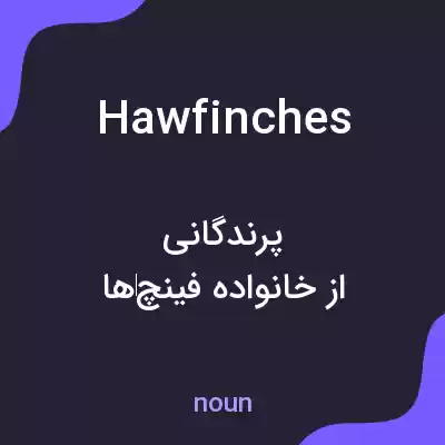 معنی hawfinches به فارسی
