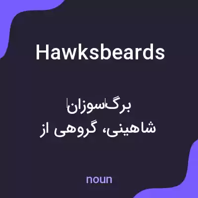 معنی hawksbeards به فارسی معنی hawksbeards به فارسی