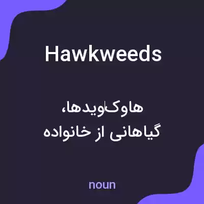 معنی hawkweeds به فارسی معنی hawkweeds به فارسی