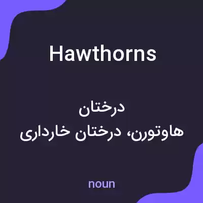 معنی hawthorns به فارسی معنی hawthorns به فارسی