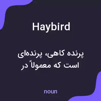 معنی haybird به فارسی معنی haybird به فارسی