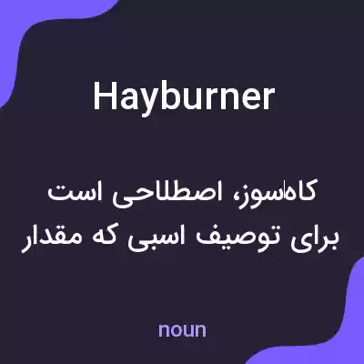 معنی hayburner به فارسی معنی hayburner به فارسی