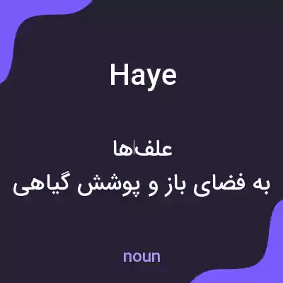 معنی haye به فارسی معنی haye به فارسی