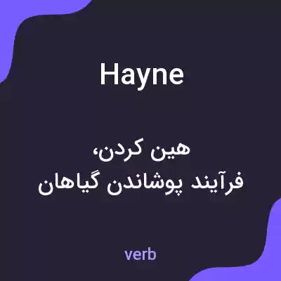 معنی hayne به فارسی معنی hayne به فارسی