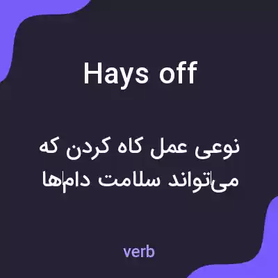 معنی hays off به فارسی معنی hays off به فارسی