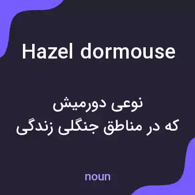 معنی hazel dormouse به فارسی معنی hazel dormouse به فارسی
