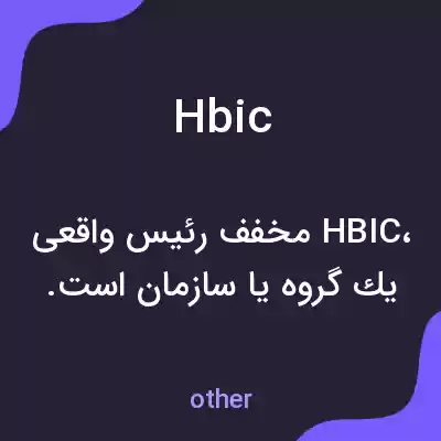 معنی hbic به فارسی معنی hbic به فارسی