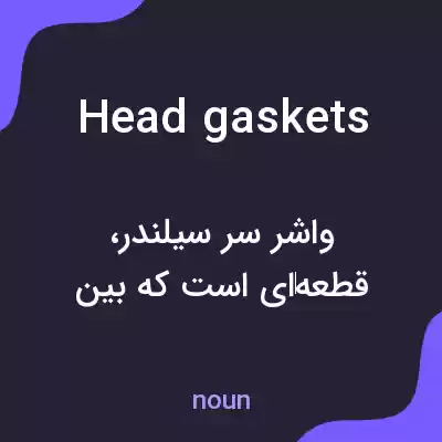 معنی head gaskets به فارسی معنی head gaskets به فارسی