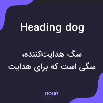 معنی heading dog به فارسی معنی heading dog به فارسی