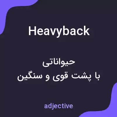 معنی heavyback به فارسی معنی heavyback به فارسی
