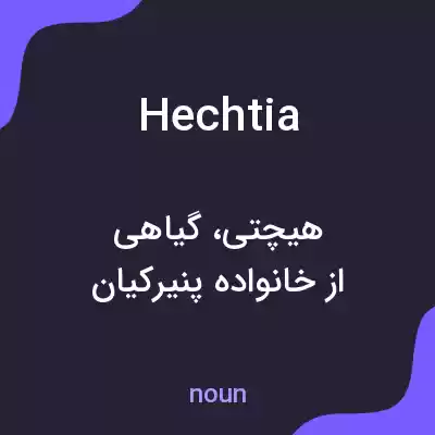 معنی hechtia به فارسی معنی hechtia به فارسی