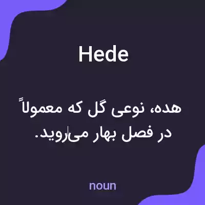معنی hede به فارسی معنی hede به فارسی
