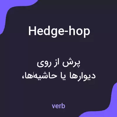 معنی hedge-hop به فارسی معنی hedge-hop به فارسی