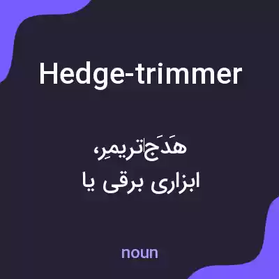 معنی hedge-trimmer به فارسی معنی hedge-trimmer به فارسی