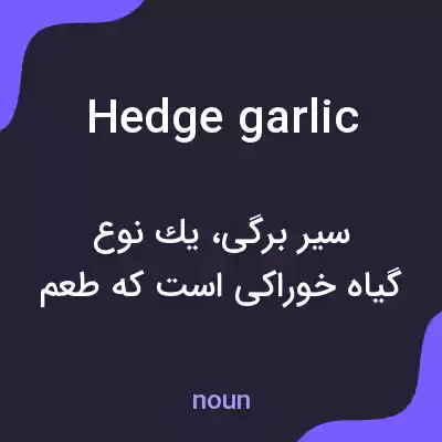 معنی hedge garlic به فارسی معنی hedge garlic به فارسی