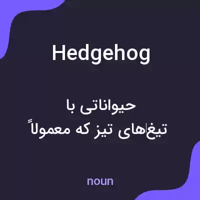 معنی hedgehog به فارسی معنی hedgehog به فارسی