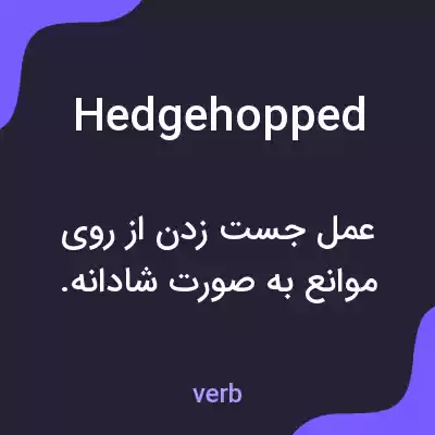 معنی hedgehopped به فارسی معنی hedgehopped به فارسی