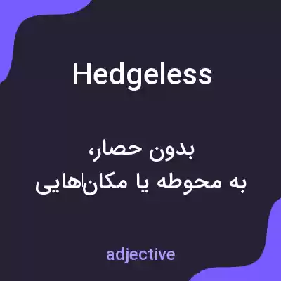 معنی hedgeless به فارسی معنی hedgeless به فارسی
