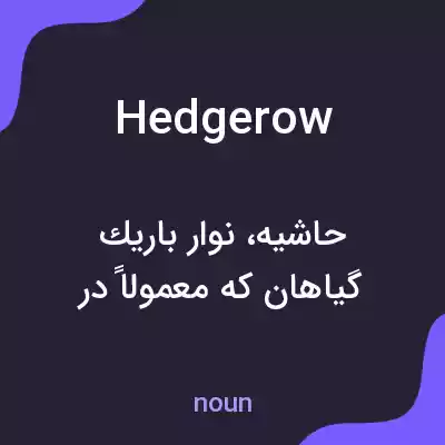 معنی hedgerow به فارسی معنی hedgerow به فارسی
