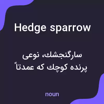 معنی hedge sparrow به فارسی معنی hedge sparrow به فارسی
