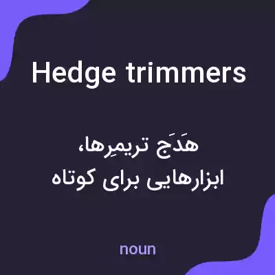 معنی hedge trimmers به فارسی معنی hedge trimmers به فارسی