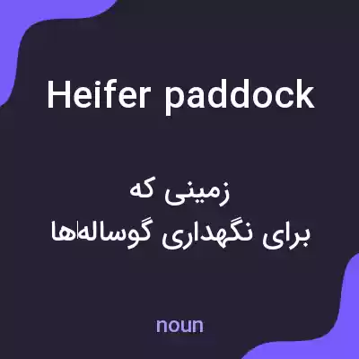 معنی heifer paddock به فارسی معنی heifer paddock به فارسی