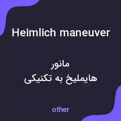 معنی heimlich maneuver به فارسی معنی heimlich maneuver به فارسی
