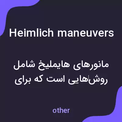 معنی heimlich maneuvers به فارسی معنی heimlich maneuvers به فارسی