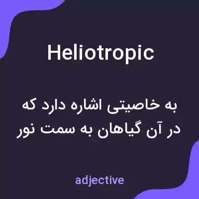 معنی heliotropic به فارسی معنی heliotropic به فارسی