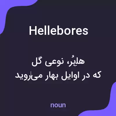 معنی hellebores به فارسی