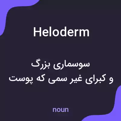 معنی heloderm به فارسی معنی heloderm به فارسی