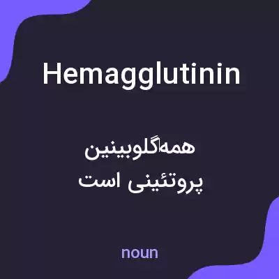 معنی hemagglutinin به فارسی معنی hemagglutinin به فارسی