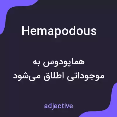 معنی hemapodous به فارسی معنی hemapodous به فارسی