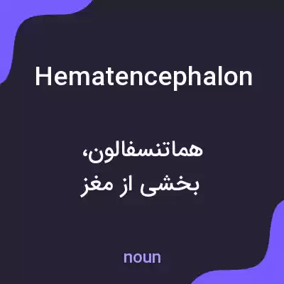 معنی hematencephalon به فارسی