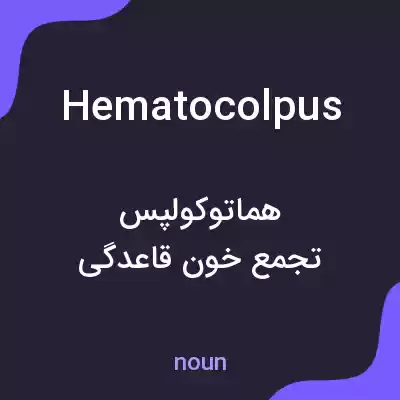 معنی hematocolpus به فارسی معنی hematocolpus به فارسی