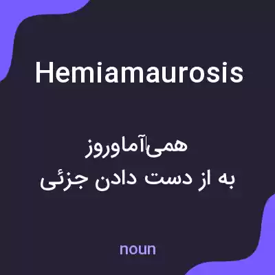 معنی hemiamaurosis به فارسی معنی hemiamaurosis به فارسی