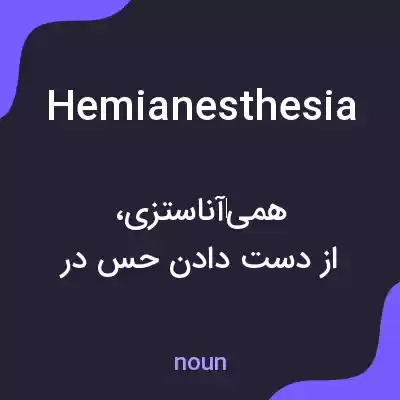معنی hemianesthesia به فارسی معنی hemianesthesia به فارسی