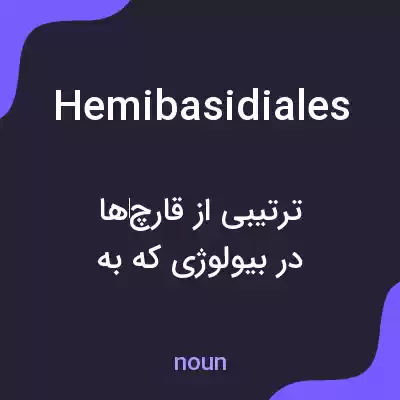 معنی hemibasidiales به فارسی معنی hemibasidiales به فارسی
