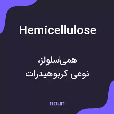 معنی hemicellulose به فارسی معنی hemicellulose به فارسی