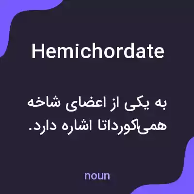 معنی hemichordate به فارسی معنی hemichordate به فارسی