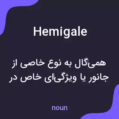 معنی hemigale به فارسی معنی hemigale به فارسی
