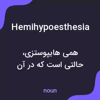 معنی hemihypoesthesia به فارسی معنی hemihypoesthesia به فارسی