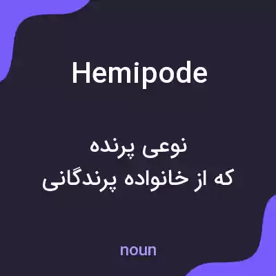 معنی hemipode به فارسی معنی hemipode به فارسی