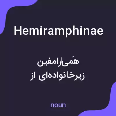 معنی hemiramphinae به فارسی معنی hemiramphinae به فارسی